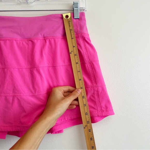 Lululemon Pace Rival Mid Rise Skirt neon pink tennis cheer preppy skort tiered 4 - Picture 10 of 13